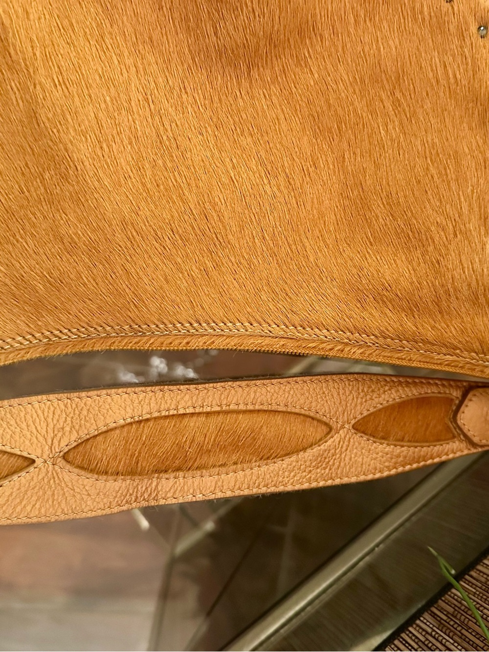 Vintage BERGE Italian Leather Calfskin Crescent shoulder bag southwestern Boho - Picture 7 of 14